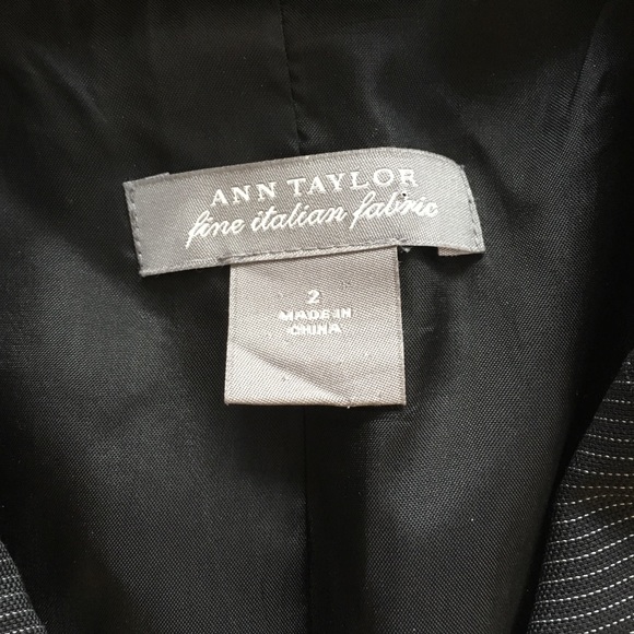 Ann Taylor Gray Pinstripe Blazer - Picture 4 of 6
